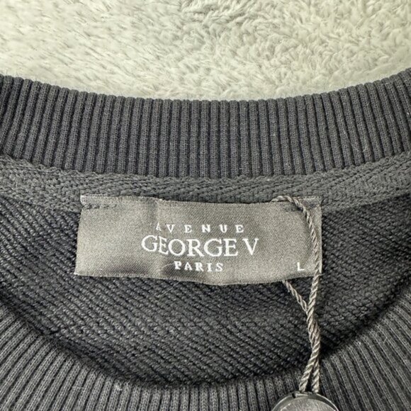 Avenue George V Paris Black Sweater Mens Size L - Picture 3 of 6